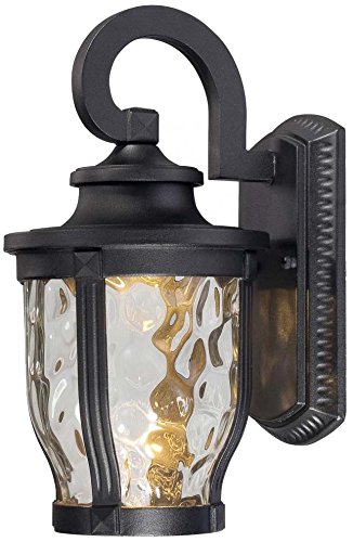 Minka Lavery Outdoor Wall Light 8761-66-L Merrimack Cast Aluminum Exterior LED Wall Lantern, Black