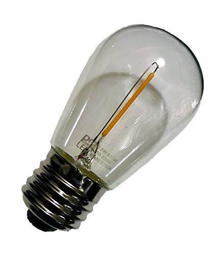 S14 String Light LED Replacement Bulb, E26 Base, 2200K, 0.5W 60 Lumens 120V AC Replaces Standard Incandescent 11W (24)