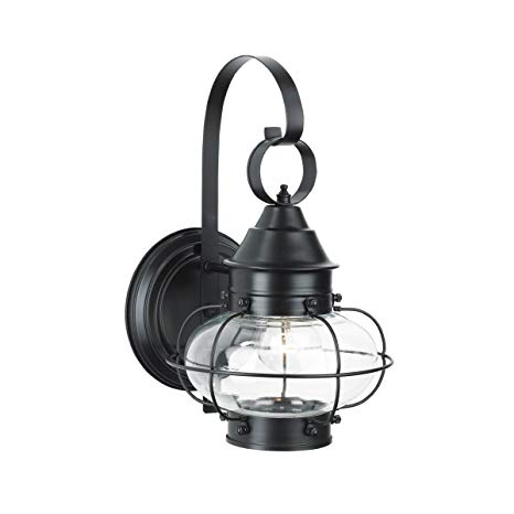 Norwell Lighting 1323 Cottage Onion - One Light Outdoor Small Wall Mount (Black)