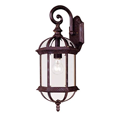 Savoy House 5-0630-72 Outdoor Sconce with Clear Beveled Shades, Rustic Bronze Finish