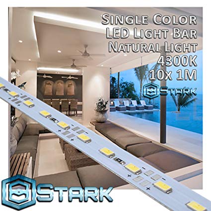 Aluminum LED Solid Strips - Interior Design Lighting - Natural Light - 4300K - 10 Sets (10M/32.8FT)