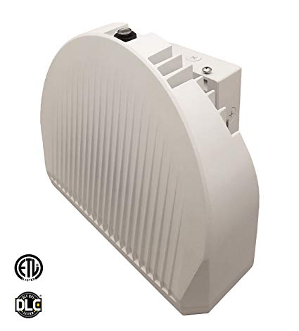 LED 72W Wall Pack Light, 350-400W HPS/HID Replacement, 4000K, 5400 Lumens, Built-in Photocell Commercial and Industrial Outdoor Lighting, IP65 Waterproof - ETL & DLC