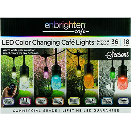 Enbrighten 36' Seasons Cafe Lights (18 bulbs) A1