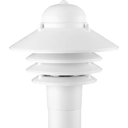 Progress Lighting P5444-30 Single-Light Plastic Post Mounted Fixture, White