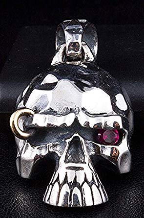 RB Punk Skull 925 Sterling Silver Harley Biker Rock Men's Pendant