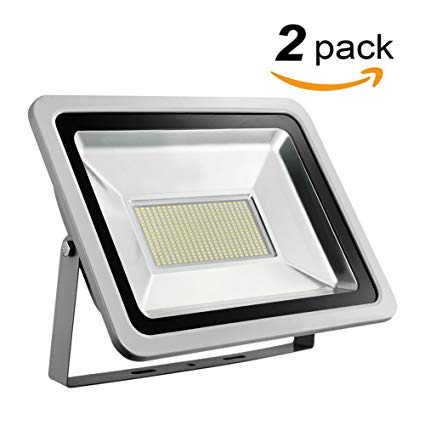 Missbee 2 Pack 200W Led Flood Light,Outdoor Spotlight,Waterproof IP65,6000-6500K,22000lm, Super Bright Security Lights for Garage, Garden, Lawn,Yard and Playground (Cold White)