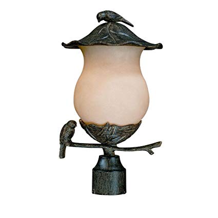 Acclaim 7567BC/CH Avian Collection 2-Light Post Mount Outdoor Light Fixture, Black Coral