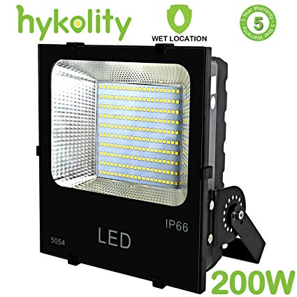 Hykolity 200W 22000lm LED Flood Light, Outdoor Weatherproof Signage Security Light for Landscape Architecture [800W Equivalent] 5000K