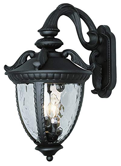 Trans Globe Lighting 5271 BK 20-1/2-Inch 2-Light Outdoor Medium Wall Lantern, Black