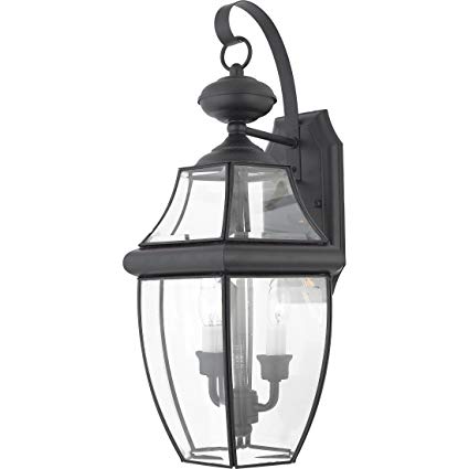 Quoizel NY8317K Newbury 2-Light Outdoor Lantern, Mystic Black