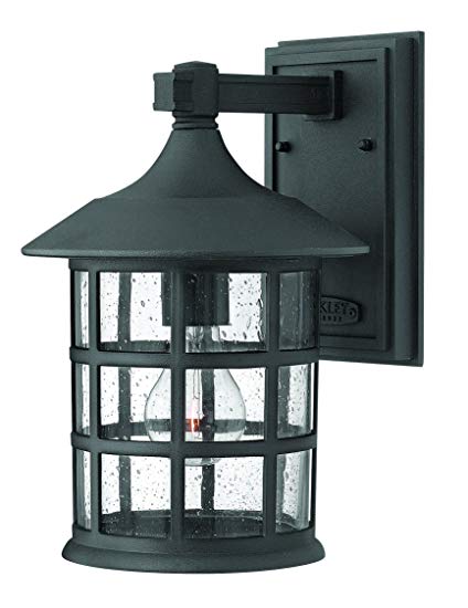 Hinkley 1804BK Traditional One Light Wall Mount from Freeport collection in Blackfinish,