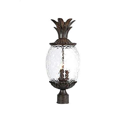 Acclaim 7517BC Lanai Collection 3-Light Post Mount Outdoor Light Fixture, Black Coral